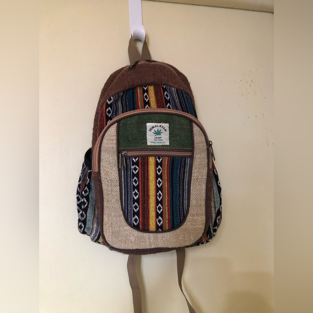Himalayan handmade hemp mini backpack
